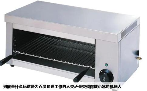 到底是什么玩意是为百度知道工作的人类还是类似微软小冰的机器人