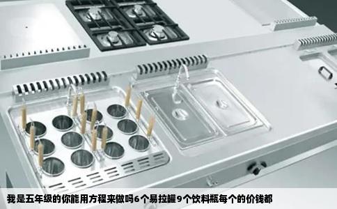 我是五年级的你能用方程来做吗6个易拉罐9个饮料瓶每个的价钱都
