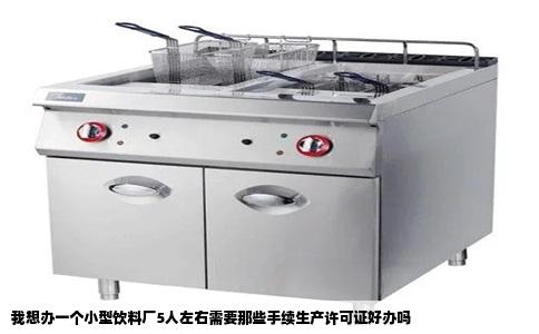 我想办一个小型饮料厂5人左右需要那些手续生产许可证好办吗