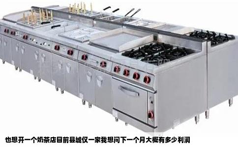 也想开一个奶茶店目前县城仅一家我想问下一个月大概有多少利润